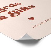 Poster Panneau Retro élégant Peach Pink Cartes & Cadeaux (Coin)