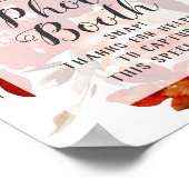 Poster Panneau Rose bleu marine Gold Agate Photo Booth Ma (Coin)