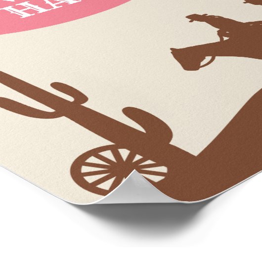 Poster Panneau rose du Parti occidental "Autographe de mo (Coin)