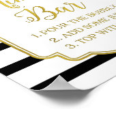 Poster Panneau Rose Floral Mimosa Bar Signe Or Grandes No (Coin)