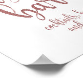 Poster Panneau Rose   Gold Parties scintillant 8x10 Maria (Coin)