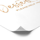 Poster Panneau Rose or élégant Bar 8x10 Mariage (Coin)