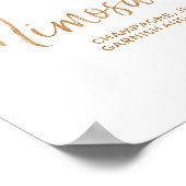 Poster Panneau Rose or Mimosa Bar 8x10 élégant (Coin)