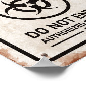 Poster Panneau rouillé DANGER N'ENTREZ PAS & symbole de b (Coin)
