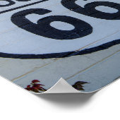 Poster Panneau Route 66 (Coin)