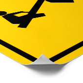 Poster Panneau routier de la zone de jeu (Coin)