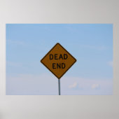 Poster Panneau routier Dead End (Devant)