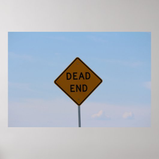 Poster Panneau routier Dead End (Devant)