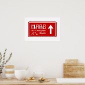Poster Panneau routier pour Mars (Cuisine)
