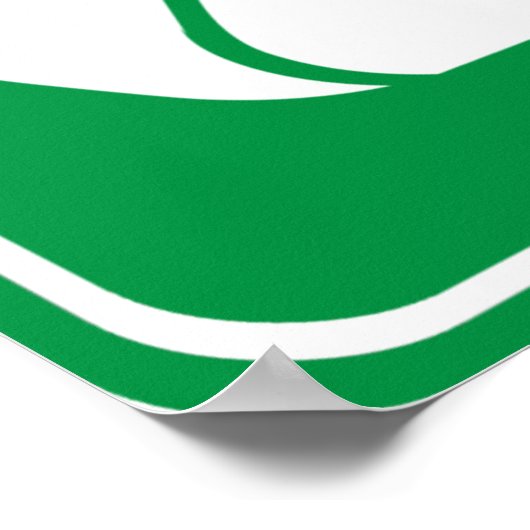 Poster Panneau routier Recycler (Coin)