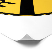 Poster Panneau routier Traversée ferroviaire (Coin)