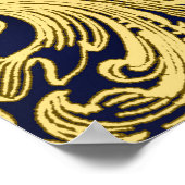 Poster Panneau Royal Blue Gold Prince Baby shower (Coin)