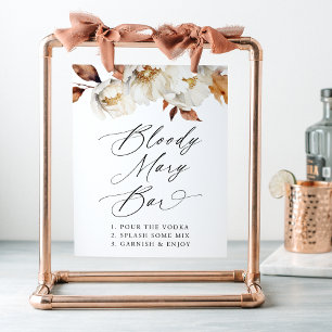 Poster Panneau Rustique Automne Floral Mariage Bloody Mar