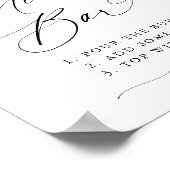 Poster Panneau Rustique Automne Floral Mariage Mimosa Bar (Coin)