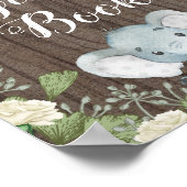 Poster Panneau Rustique Botanique Eléphant Livre d'invité (Coin)