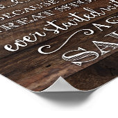 Poster Panneau Rustique Chic DESSERT Party (Coin)