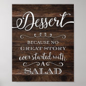 Poster Panneau Rustique Chic DESSERT Party (Devant)
