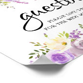 Poster Panneau Rustique Floral Violet (Coin)