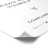 Poster Panneau Salle de bain mariage | Panneau de toilett (Coin)