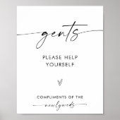 Poster Panneau Salle de bain mariage | Panneau de toilett (Devant)