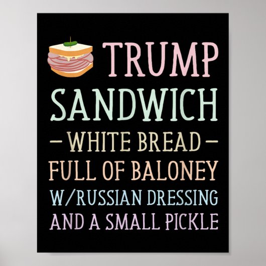Poster Panneau sandwich anti-Trump drôle (Devant)