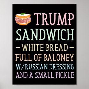 Poster Panneau sandwich anti trump drôle Panneau sandwich