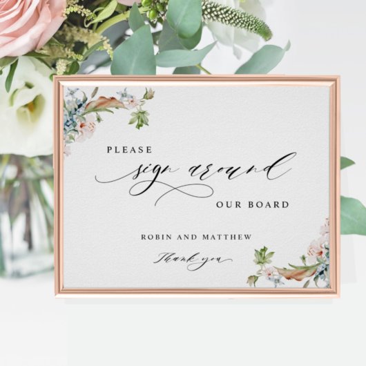 Poster Panneau "Sign Around" des invités, panneau "Earthy