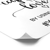 Poster Panneau Simple Calligraphie Noire Capturez l'Amour (Coin)