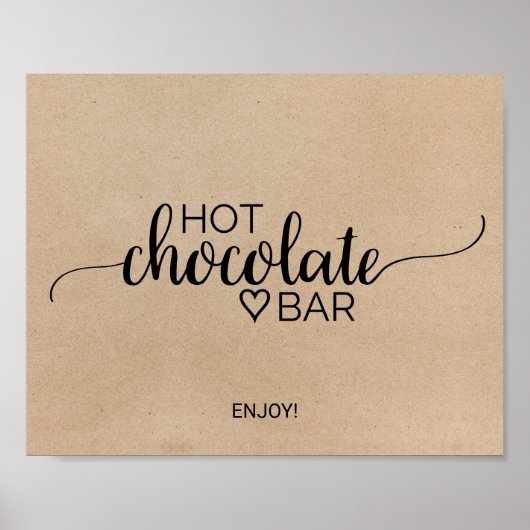 Poster Panneau simple en faux Kraft pour barre de chocola (Devant)