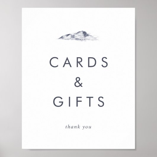 Poster Panneau Simple Mountain Cards and Gifts (Devant)