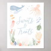 Poster Panneau Sous la mer Anniversaire de sucreries et d (Devant)