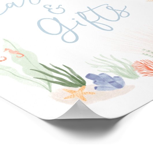 Poster Panneau sous la mer Carte d'anniversaire et cadeau (Coin)