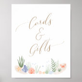 Poster Panneau sous le Baby shower de mer Cartes et cadea (Devant)