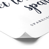 Poster Panneau Sparkler Sendoff de la marine et du Mariag (Coin)