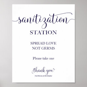 Poster Panneau Station de Désinfection Répandez l'Amour P