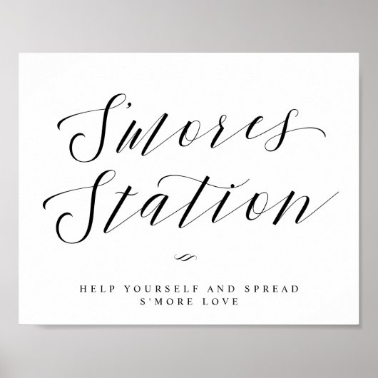 Poster Panneau Station de S'mores Chic pour Enterrement d (Devant)