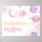Poster Panneau Station d'hydratation spatiale pour fille (Devant)