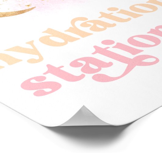 Poster Panneau Station d'hydratation spatiale pour fille (Coin)