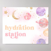 Poster Panneau Station d'hydratation spatiale pour fille (Devant)
