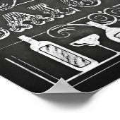 Poster Panneau Style Chalk / Signe SALOON (Coin)