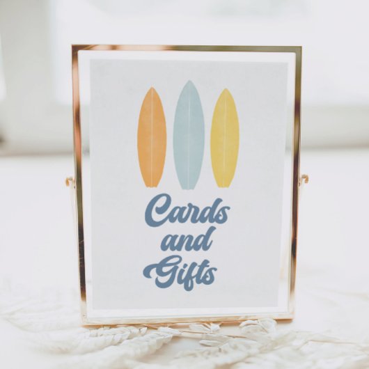 Poster Panneau Surboard Anniversaire Cartes et cadeaux