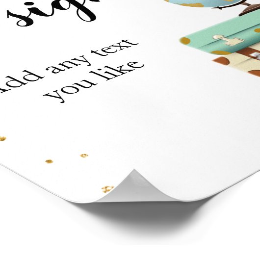 Poster Panneau Sweet Adventures Voyage Douche Personnalis (Coin)