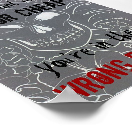 Poster Panneau Tattoo Studio (Coin)