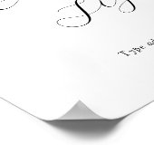 Poster Panneau texte personnalisé avec branche de citron  (Coin)