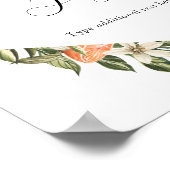 Poster Panneau texte personnalisé Clementine Oranges et v (Coin)