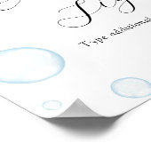 Poster Panneau texte personnalisé du Baby shower de canar (Coin)