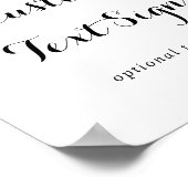 Poster Panneau texte personnalisé du feuillage botanique  (Coin)