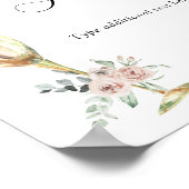 Poster Panneau texte personnalisé Fleurs de Brunch et Bub (Coin)