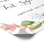 Poster Panneau texte personnalisé Floral et Verdure de Bo (Coin)