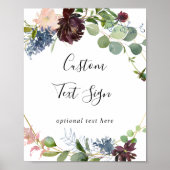 Poster Panneau texte personnalisé Floral et Verdure de Bo (Devant)